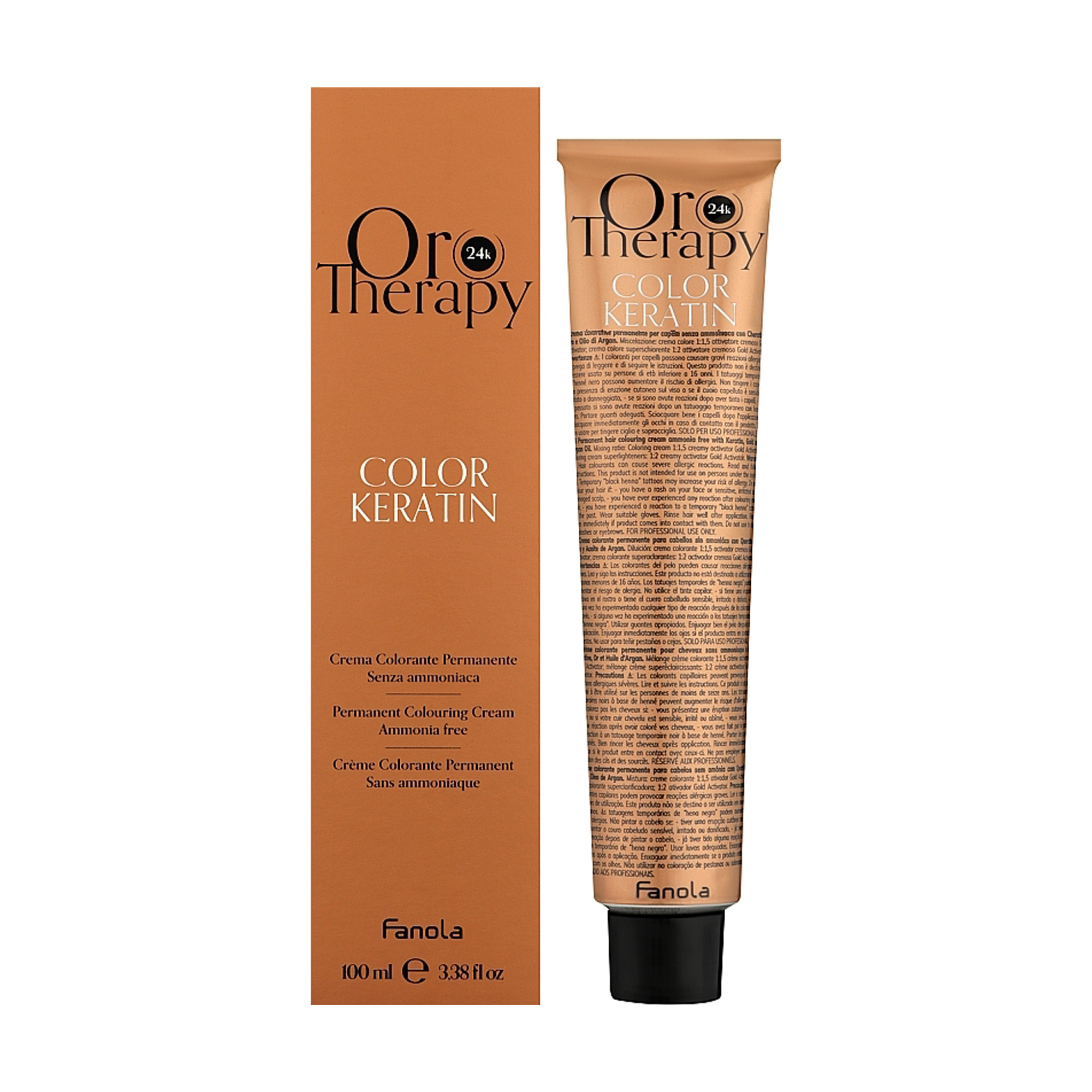 Безаміачна крем-фарба для волосся Fanola Oro Therapy Color Keratin Oro Puro 3.0 Dark Chestnut, 100 мл